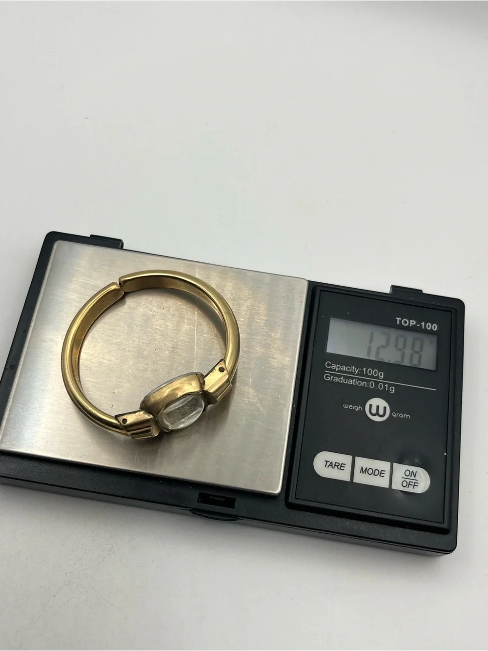 10k gold filled Gruen mechanical bangle bracelet style watch vintage NOT working
